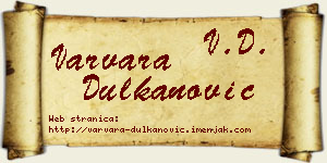 Varvara Dulkanović vizit kartica
